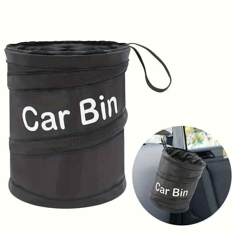 Fabric Car Trash Bin with Lid