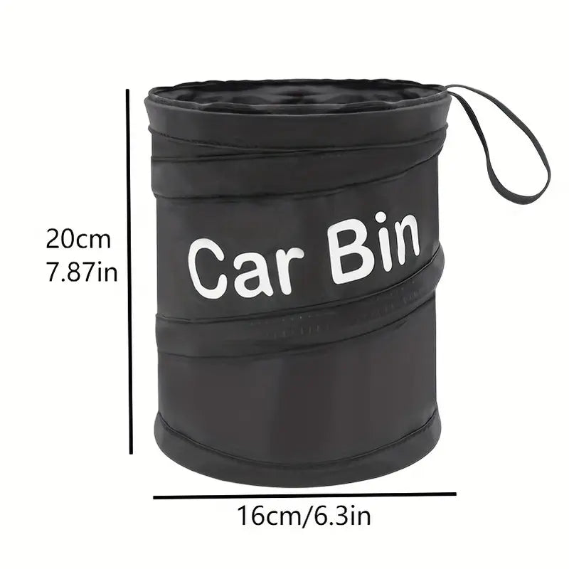 Fabric Car Trash Bin with Lid