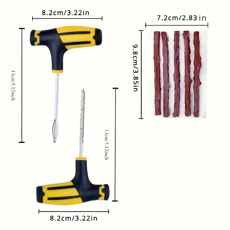 Complete Car Tire Puncture Tool Kit