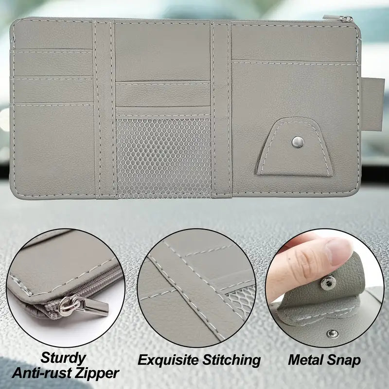 Faux Leather Multi-Compartment Organizer