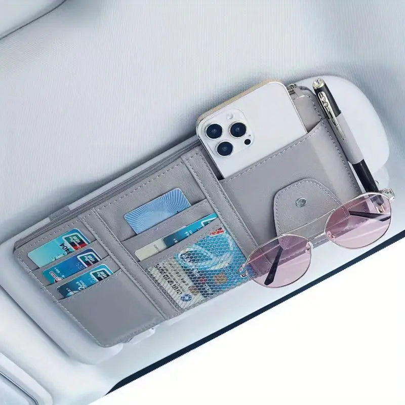 Faux Leather Multi-Compartment Organizer