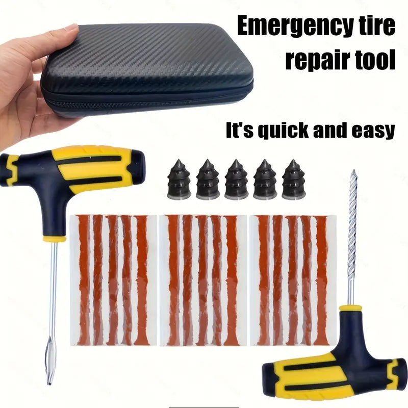 Complete Car Tire Puncture Tool Kit