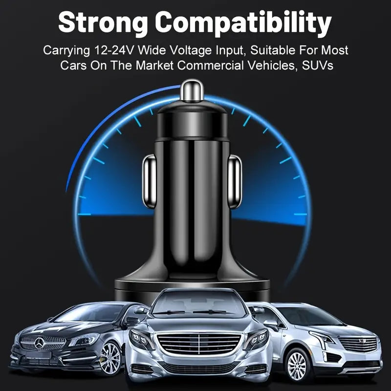 6-in-1 Car Charger with Display