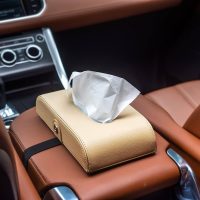 Car Tissue Box Visor PU Leather